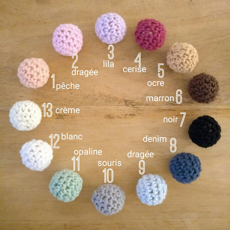 Attache tétine personnalisée - Modèle Hêtre &amp; crochet