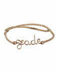 Personalized bracelet - Word on glittery thread kids