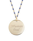 collier-bleu-chaine-emaillee-medaille-personnalise-plaque-or