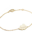 Personalized bracelet - Gold plated cloud