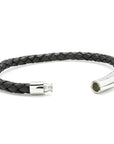 Bracelet homme acier & cuir - L'épicurien