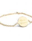 Personalized bracelet - Medal - Silver-Gold plated