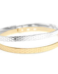 Duo of scaled bangles - Silver-Gold plated