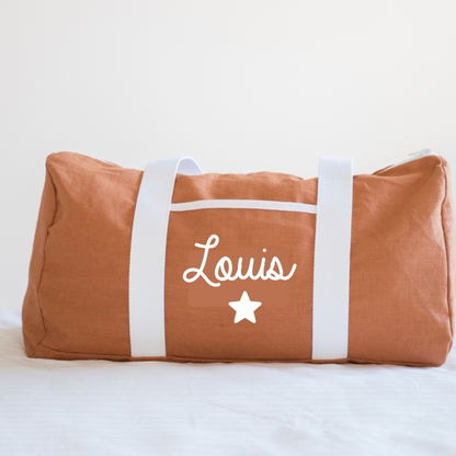 Sac de week-end personnalisé - Lin et coton - Cadeau maîtresse