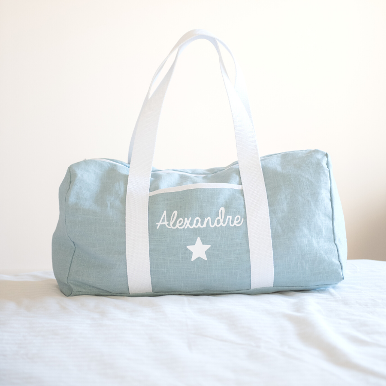 Sac de week-end personnalisé - Lin et coton - Cadeau maîtresse