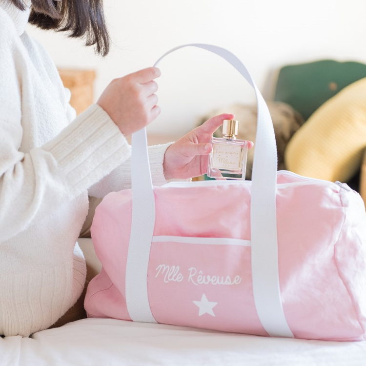 Sac de week-end personnalisé - Lin et coton - Cadeau maîtresse