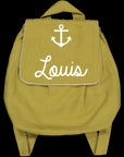 Personalized linen baby backpack