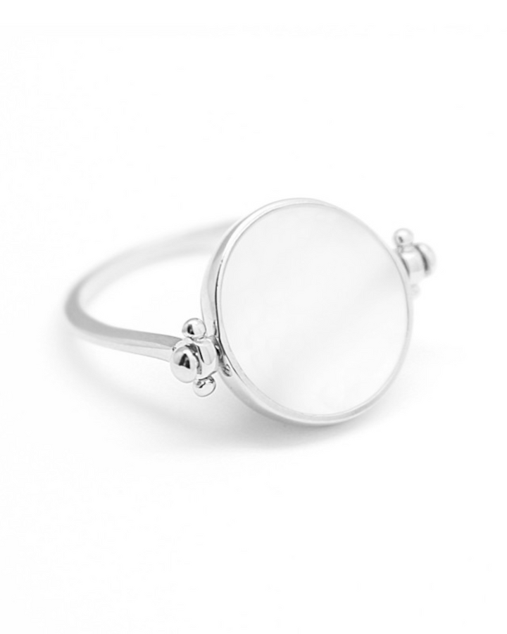 Bague personnalisée - Nacre-Argent