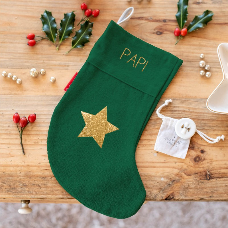 Chaussette de Noël + porte bonheur