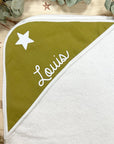 Personalized baby bath cape