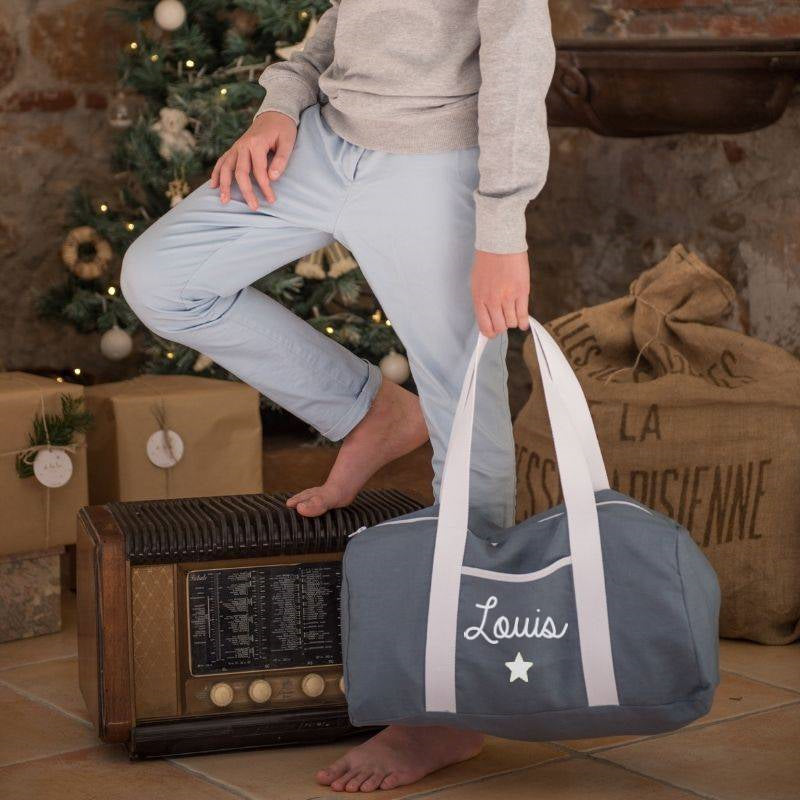 Personalized weekend bag - Linen and cotton