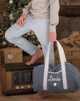 Personalized weekend bag - Linen and cotton