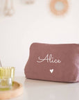 Personalized linen pencil case - First name or text