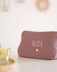 Personalized linen pencil case - First name or text