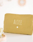 Personalized linen pencil case - First name or text