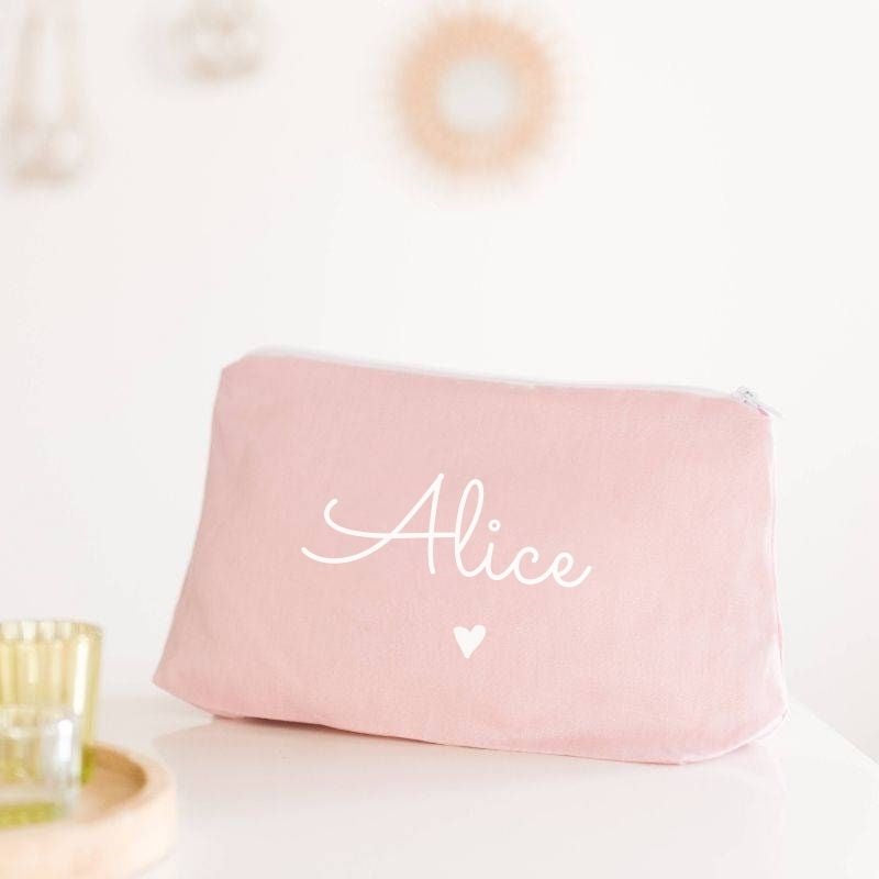 Personalized linen pencil case - First name or text