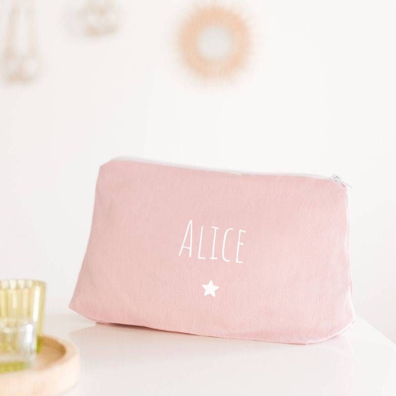 Personalized linen pencil case - First name or text