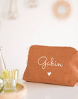 Personalized linen pencil case - First name or text