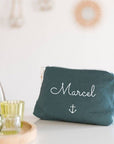 Personalized linen pencil case - First name or text