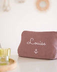 Personalized linen pencil case - First name or text