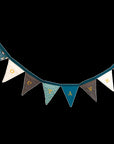 Personalized little fox boy pennant garland - Birth gift