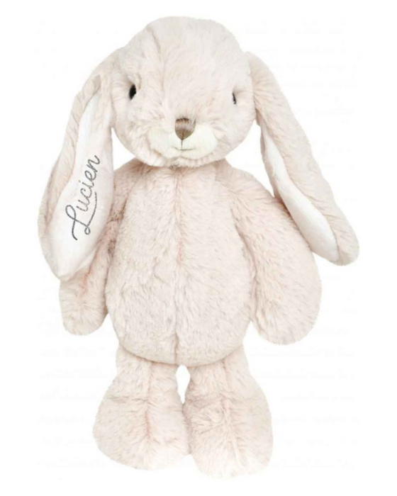 Doudou lapin personnalisé Crème