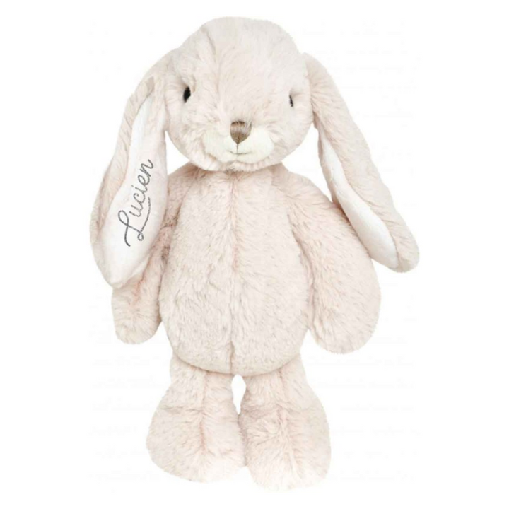 Doudou lapin personnalisé Crème