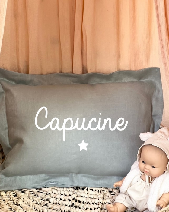 Coussin bébé personnalisé - Lin