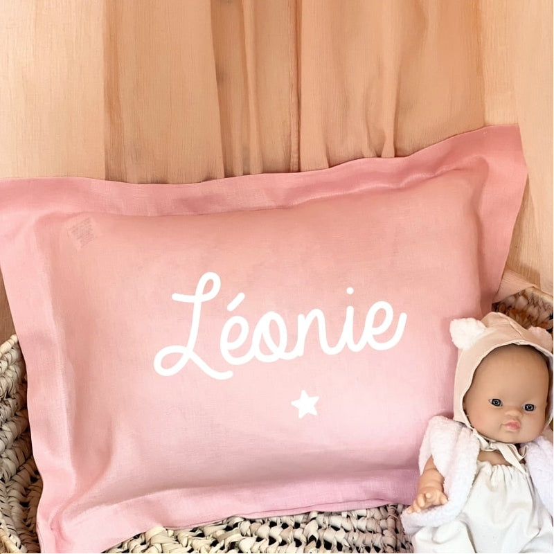 Coussin bébé personnalisé - Lin