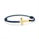 Bracelet personnalisé cordon - Croix Plaqué Or ou Argent