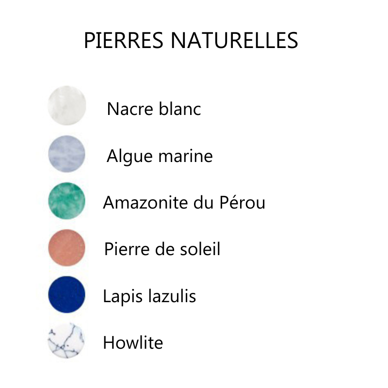 Bracelet mailles allongées - Pierre fine personnalisée - Plaqué or