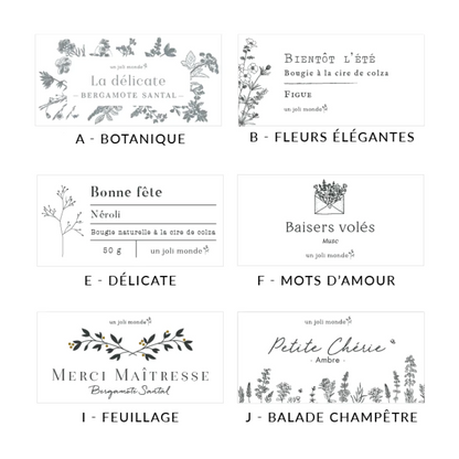 Bougie parfumée personnalisée - Cadeau maîtresse