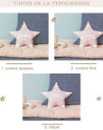 Personalized glitter star night light with music option