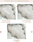 Personalized cloud linen night light with music option