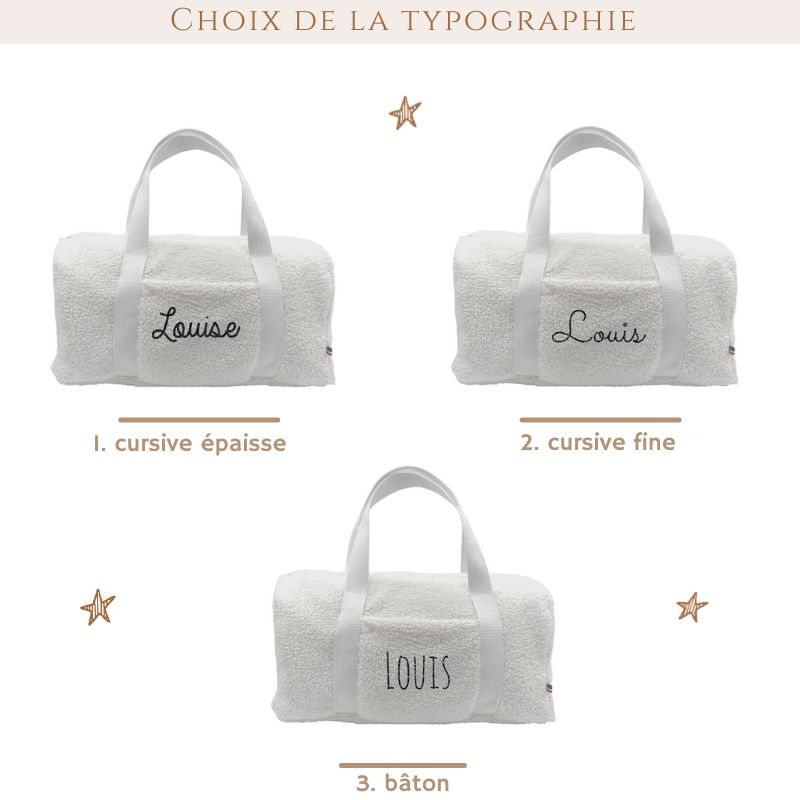 Sac de week-end personnalisé - Modèle moumoute - Cadeau maîtresse
