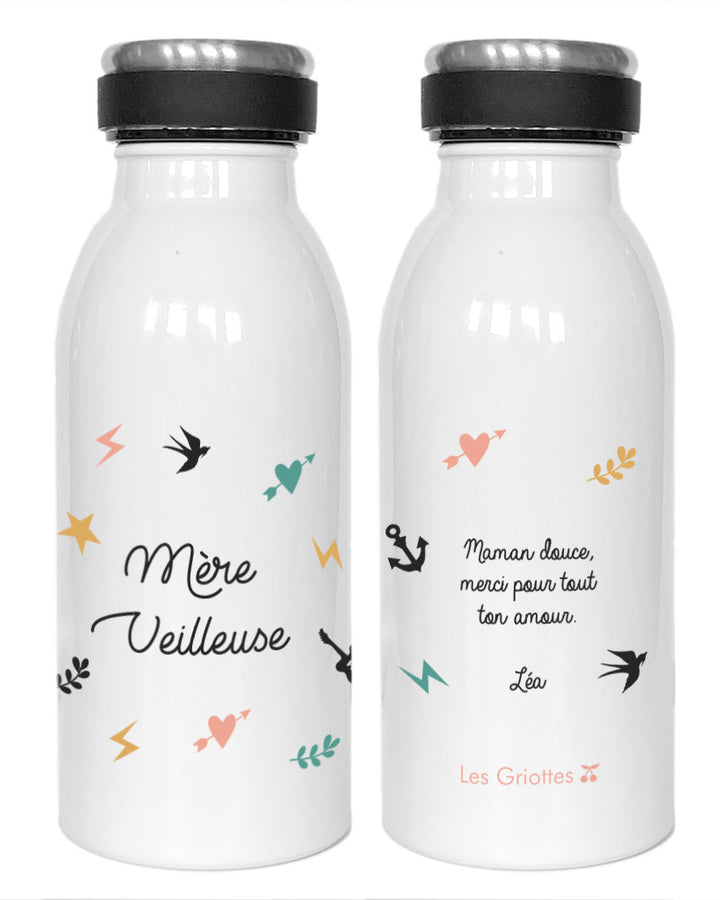 Gourde isotherme Motifs Tatoo - Cadeau fête des mères