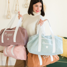 Sac de week-end personnalisé - Lin et coton - Cadeau maîtresse